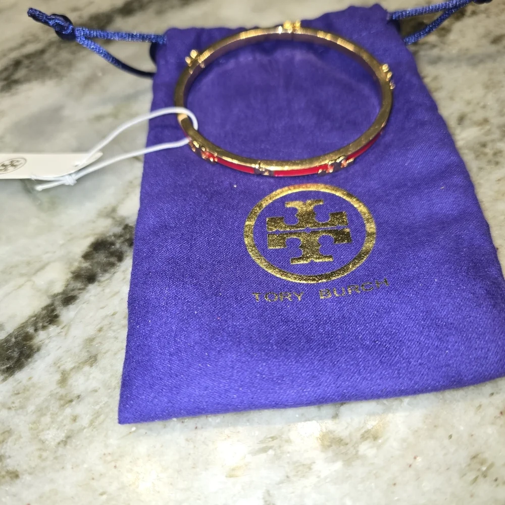 Tory Burch Red Enamel Bangle - Picture 3 of 3